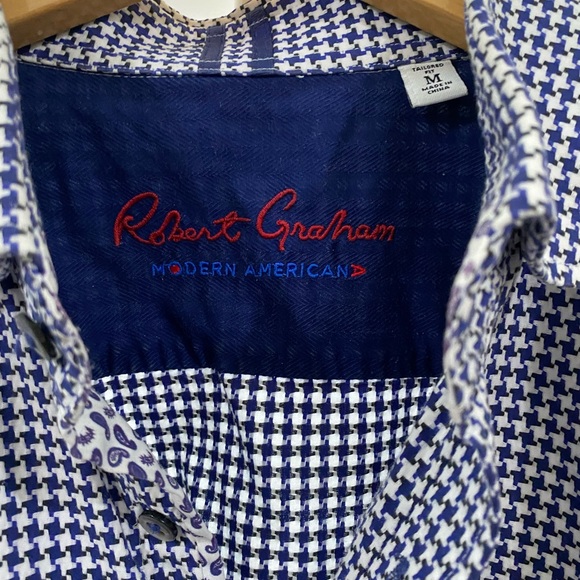 Robert gram houndstooth gingham pattern with paisley details - Picture 5 of 5